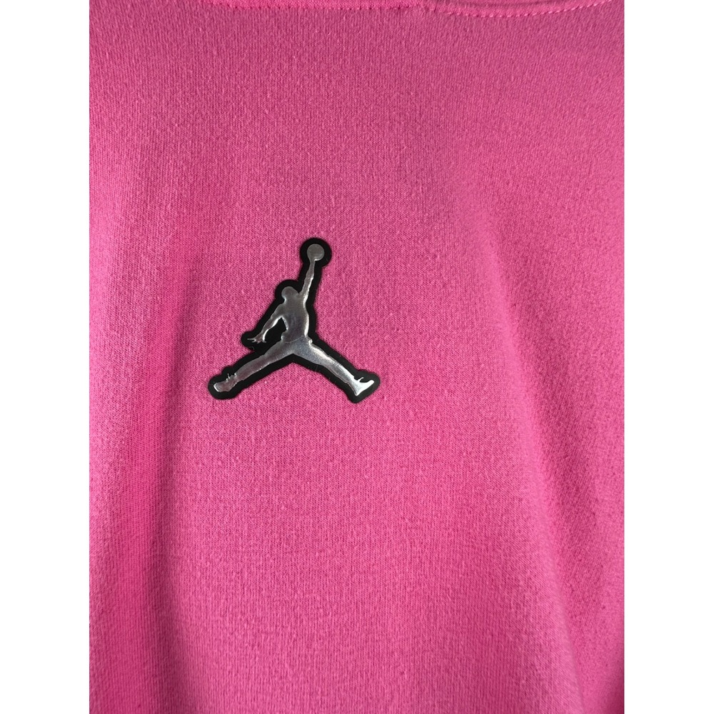 Jordan Pink Cropped Hoodie Sweatshirt Kids Girls Large 12-13‎ Yrs Jumpman Logo - Picture 2 of 8